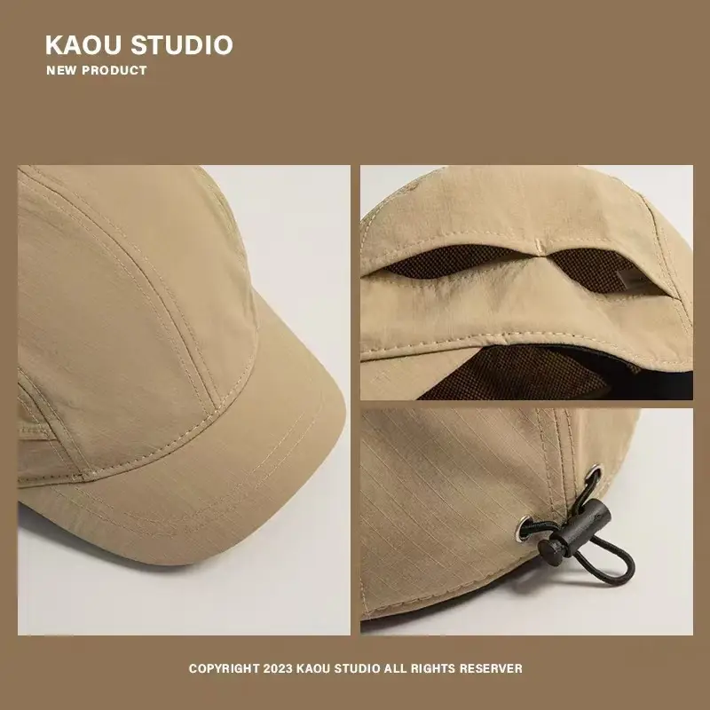 Men Japanese Style Thin Summer Baseball Cap Tan