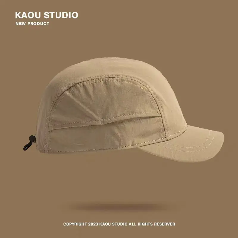 Men Japanese Style Thin Summer Baseball Cap Tan
