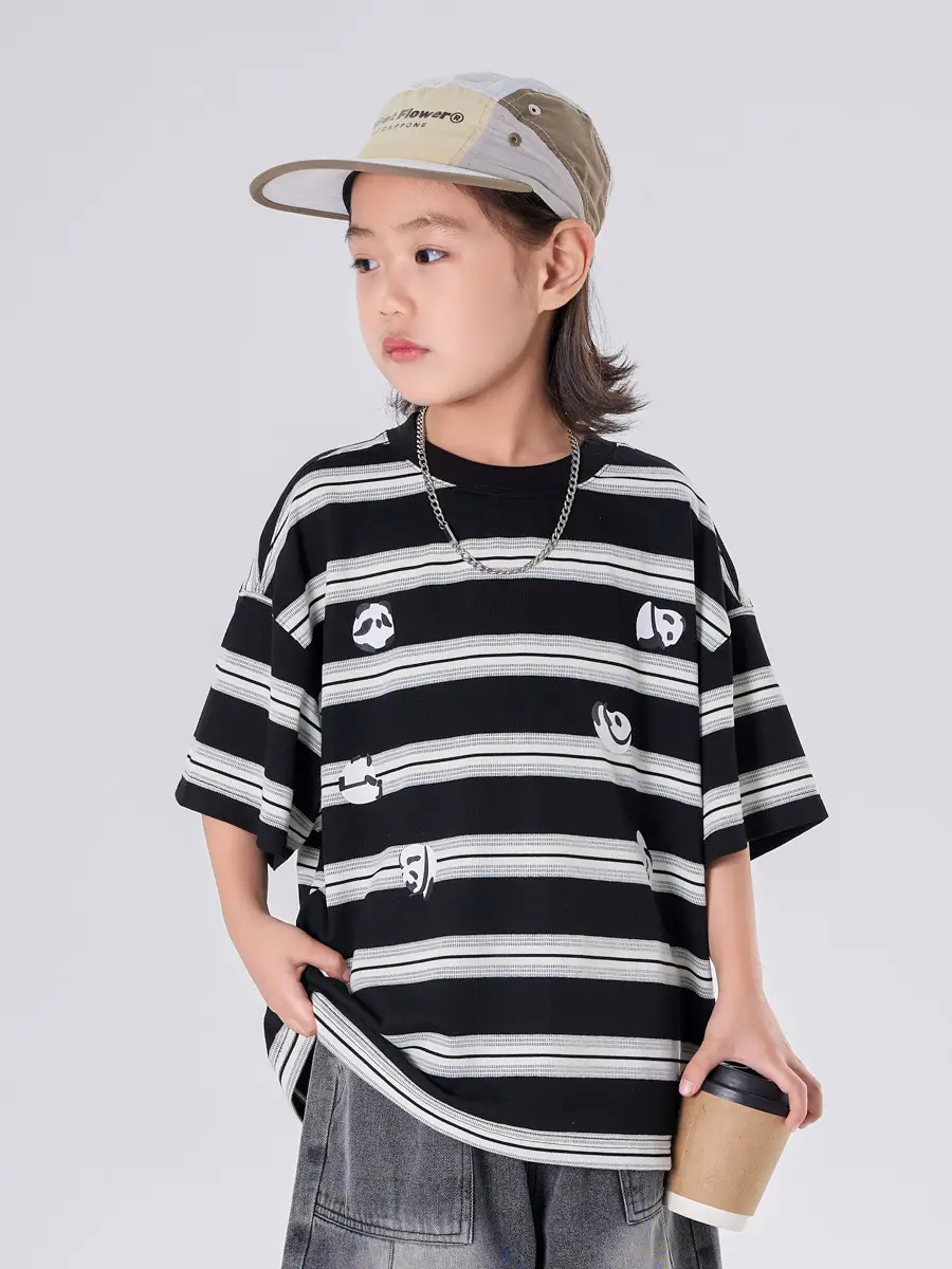 Boys Striped Half Sleeve T-Shirt 2025 - Image 2