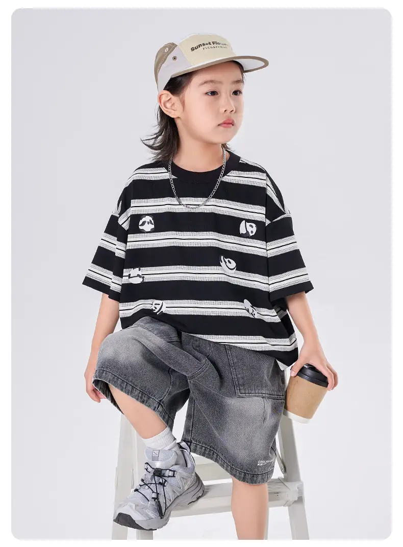 Boys Striped Half Sleeve T-Shirt 2025 â feature 10