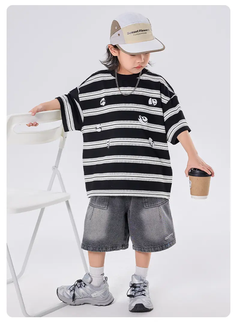 Boys Striped Half Sleeve T-Shirt 2025 â feature 8