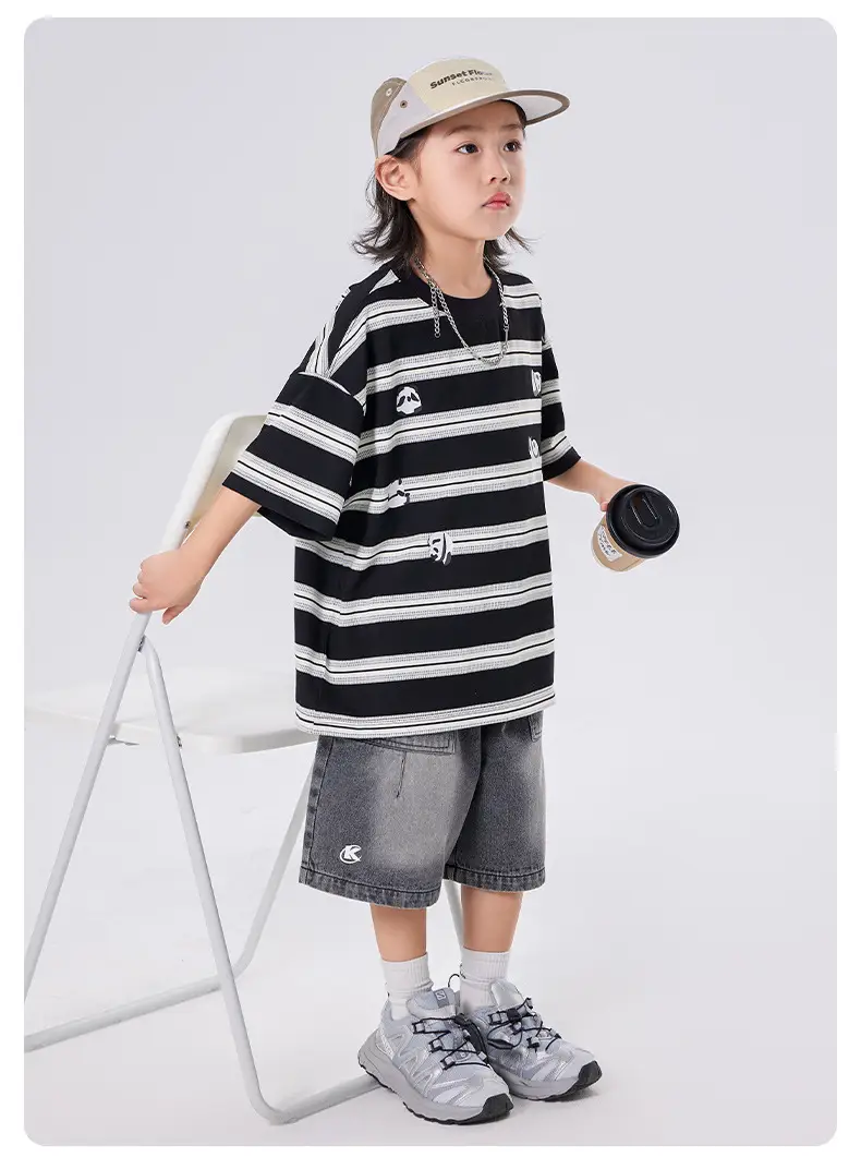 Boys Striped Half Sleeve T-Shirt 2025 â feature 9