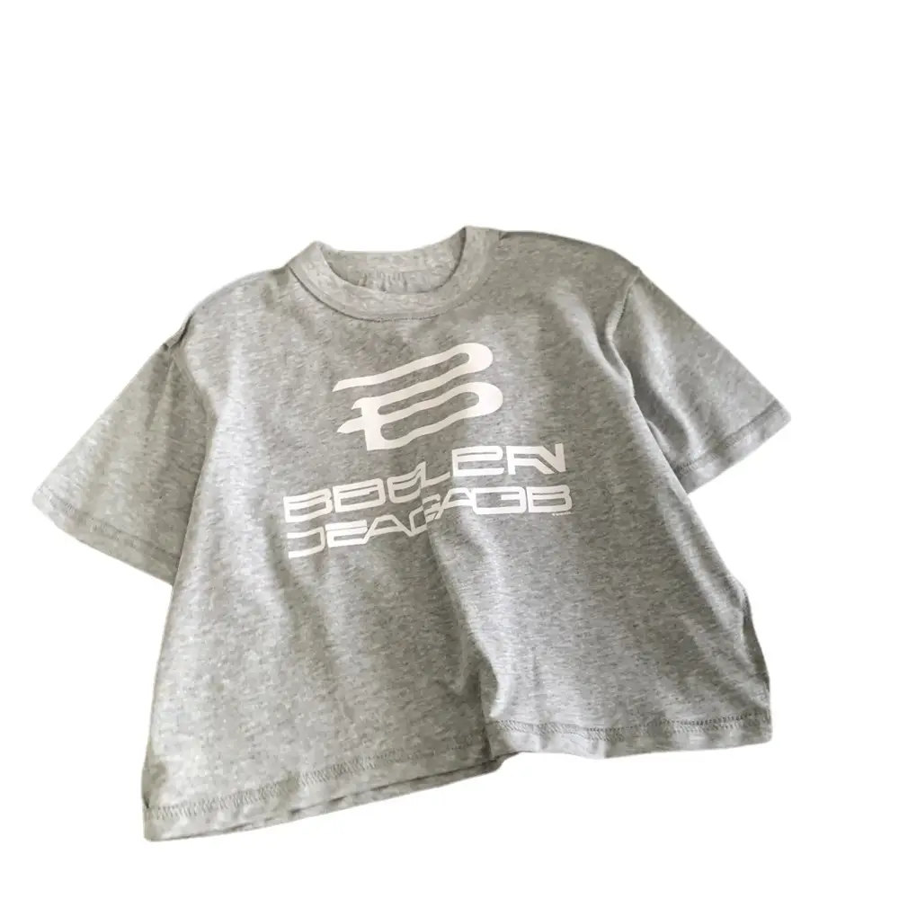 Boys Cotton Printed Short Sleeve Summer T-Shirt Grey 2025 - Image 6
