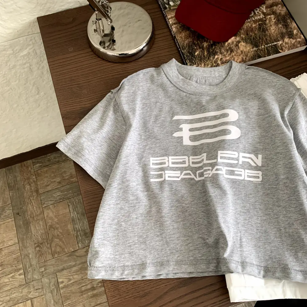 Boys Cotton Printed Short Sleeve Summer T-Shirt Grey 2025 — feature 4