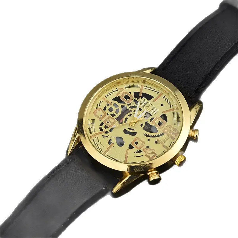 Men's Hollow Luminous Watch with Cowhide Belt - Image 7