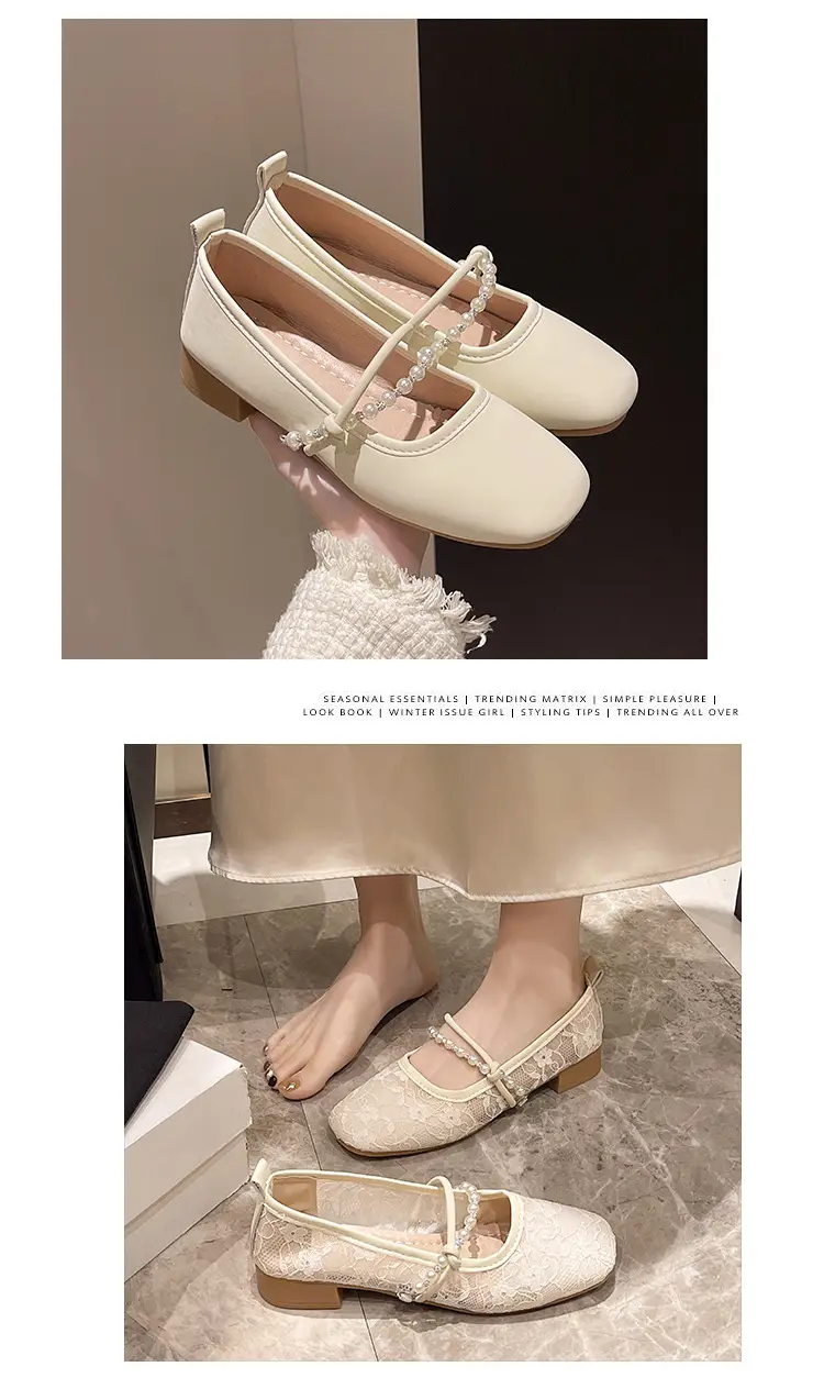 Shoes Women's Flat 2025 New Spring and Summer National Style Elegant Lace Hollow Breathable Skirt Cheongsam Bean Shoes — feature 5