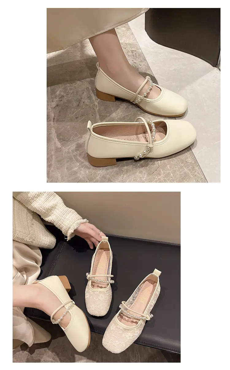 Shoes Women's Flat 2025 New Spring and Summer National Style Elegant Lace Hollow Breathable Skirt Cheongsam Bean Shoes — feature 8