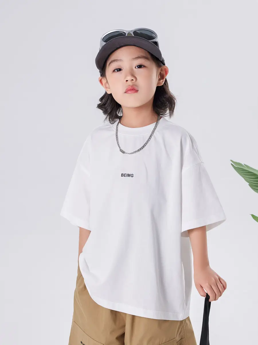 Boys Cotton T-shirt Large Summer Wear Loose Casual - Image 3