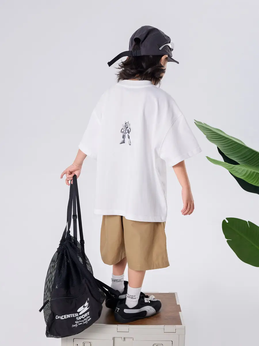 Boys Cotton T-shirt Large Summer Wear Loose Casual - Image 6