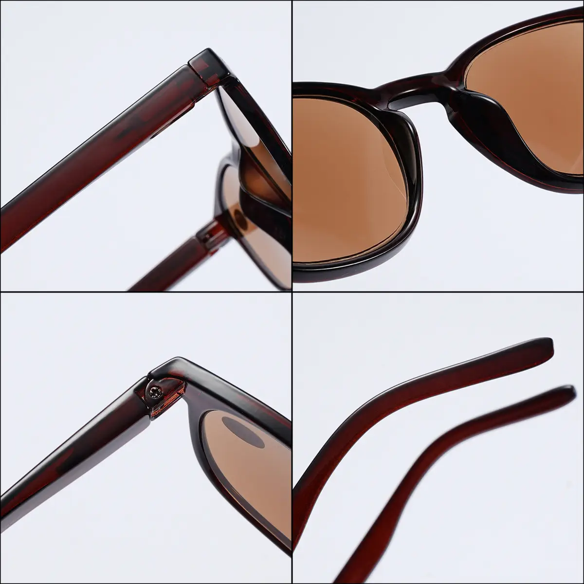 Transparent Light Brown Sunglasses for Women C5 - Image 11