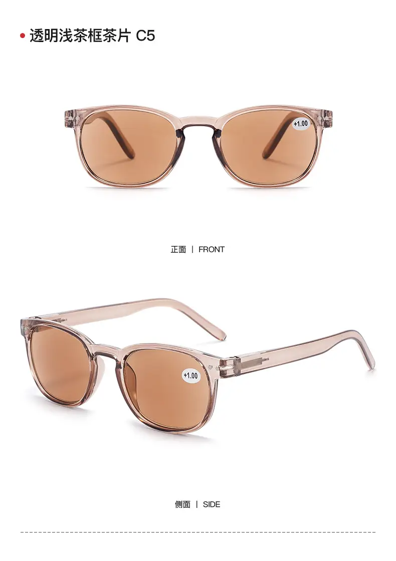 Transparent Light Brown Sunglasses for Women C5 — feature 16