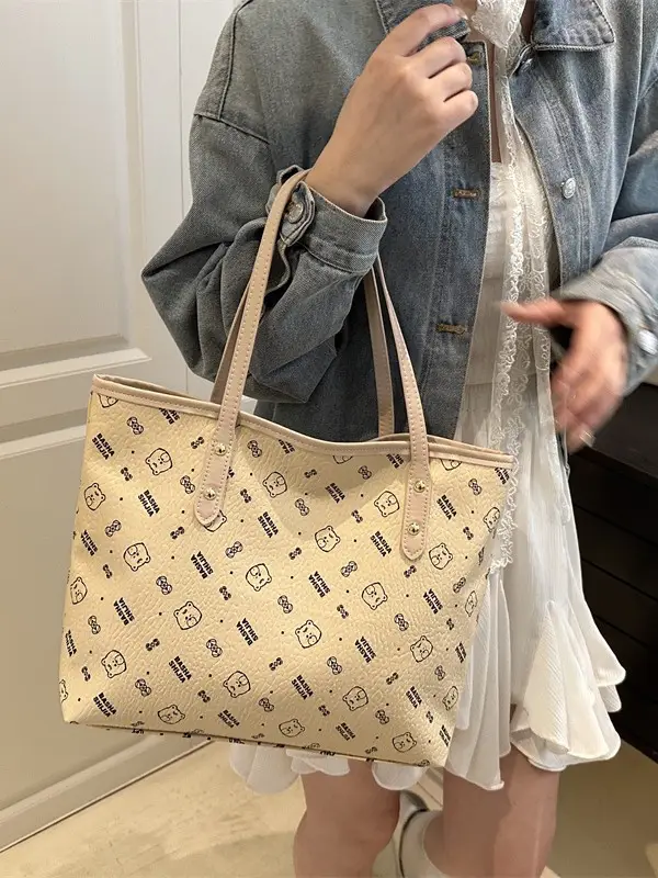 Women's Printed Leather Shoulder Bag Large Capacity 2025 - Image 6