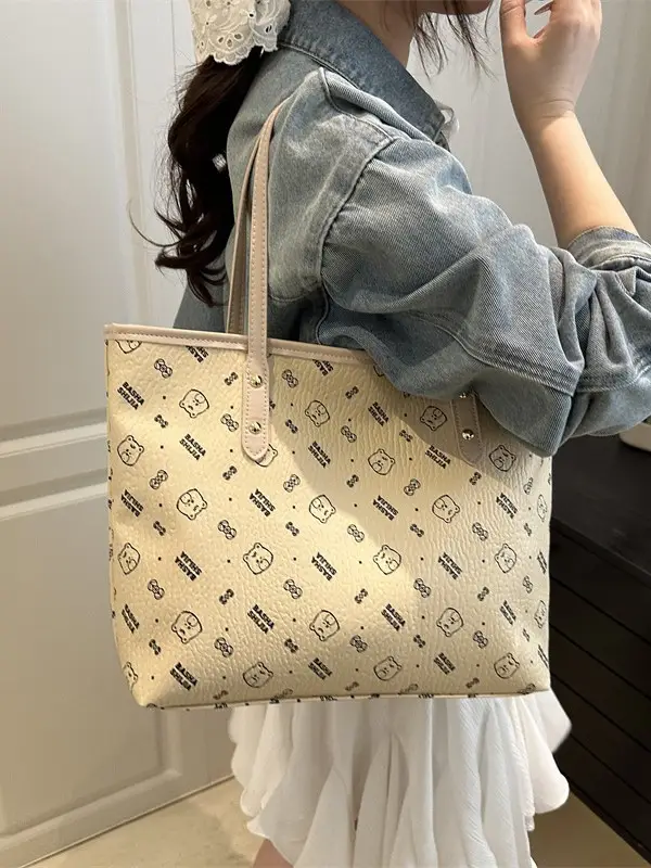 Women's Printed Leather Shoulder Bag Large Capacity 2025 - Image 7