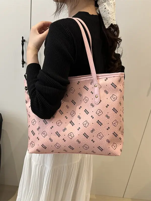 Women's Printed Leather Shoulder Bag Large Capacity 2025 - Image 8