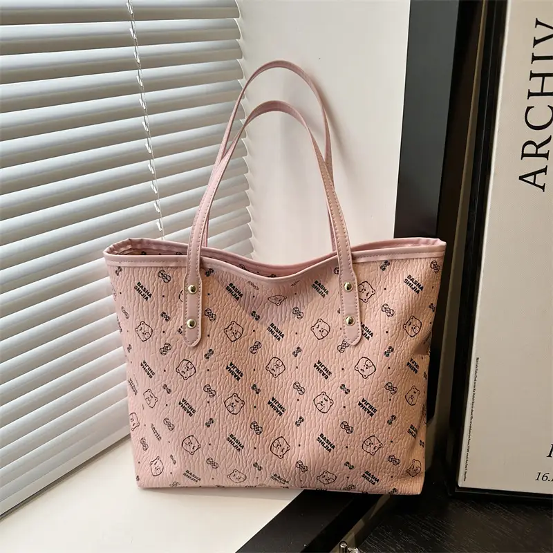 Women's Printed Leather Shoulder Bag Large Capacity 2025 - Image 3