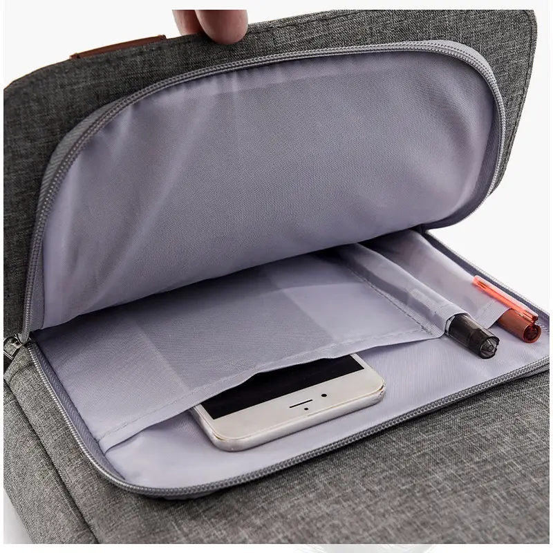 Business Casual Men's Black Oxford Shoulder Bag Large Capacity - Image 8