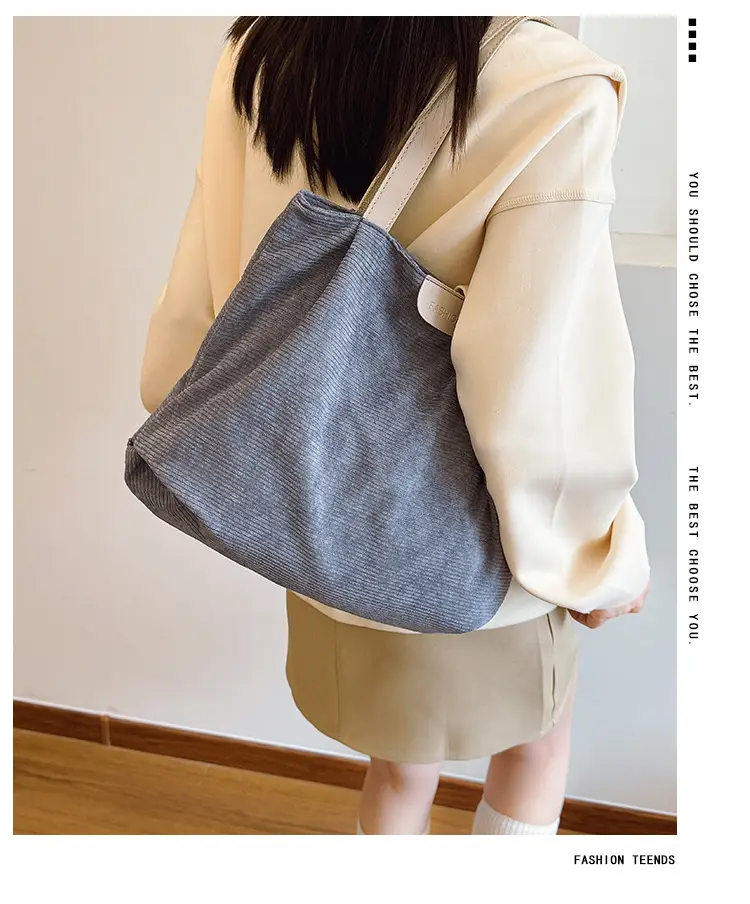 Grey Textured Shoulder Bag for College Students — feature 1