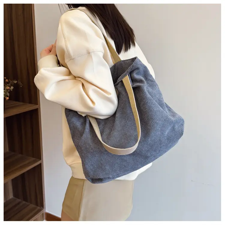Grey Textured Shoulder Bag for College Students — feature 11