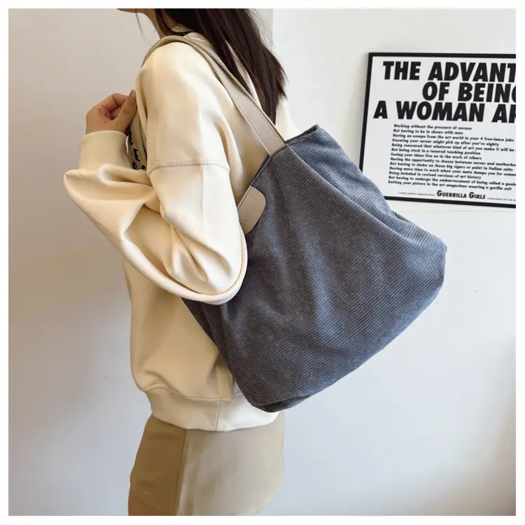 Grey Textured Shoulder Bag for College Students — feature 12