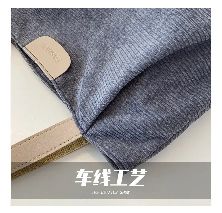 Grey Textured Shoulder Bag for College Students — feature 5