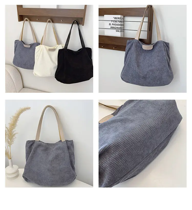 Grey Textured Shoulder Bag for College Students — feature 8