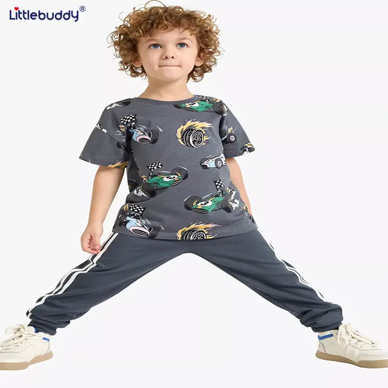 Boys Pure Cotton Cartoon Print T-Shirt 2025 Summer - Image 4