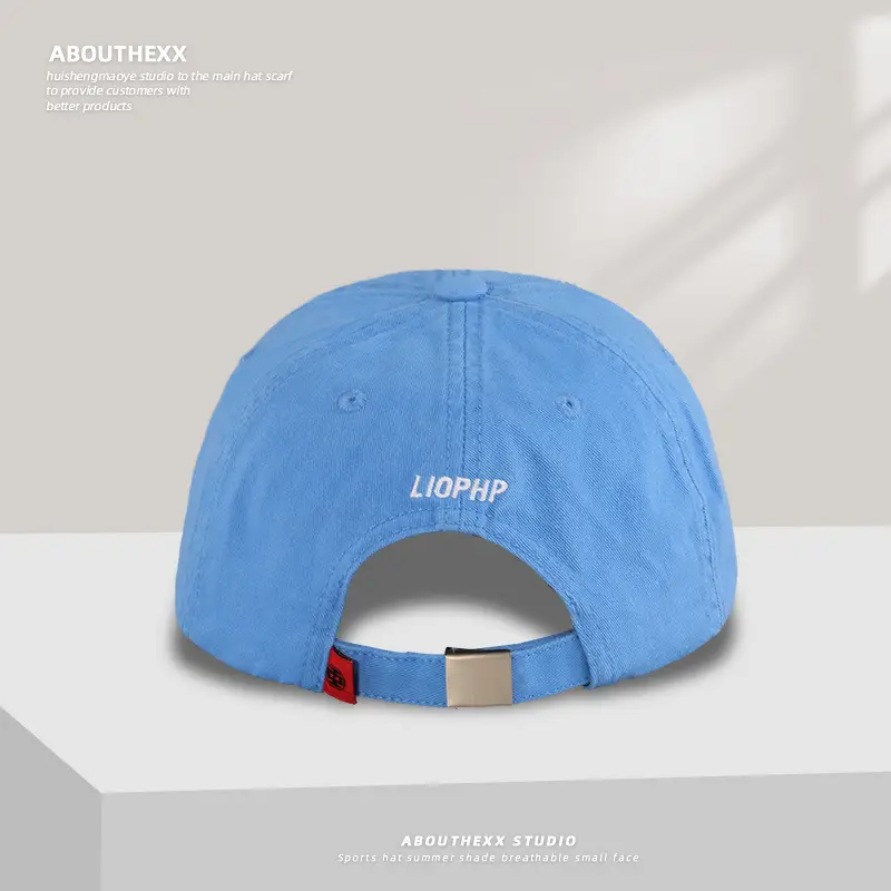 Spring Summer Baseball Cap White Red Blue Embroidered - Image 6