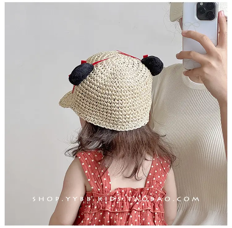 Baby Straw Hat with Red Bow for Girls — feature 4