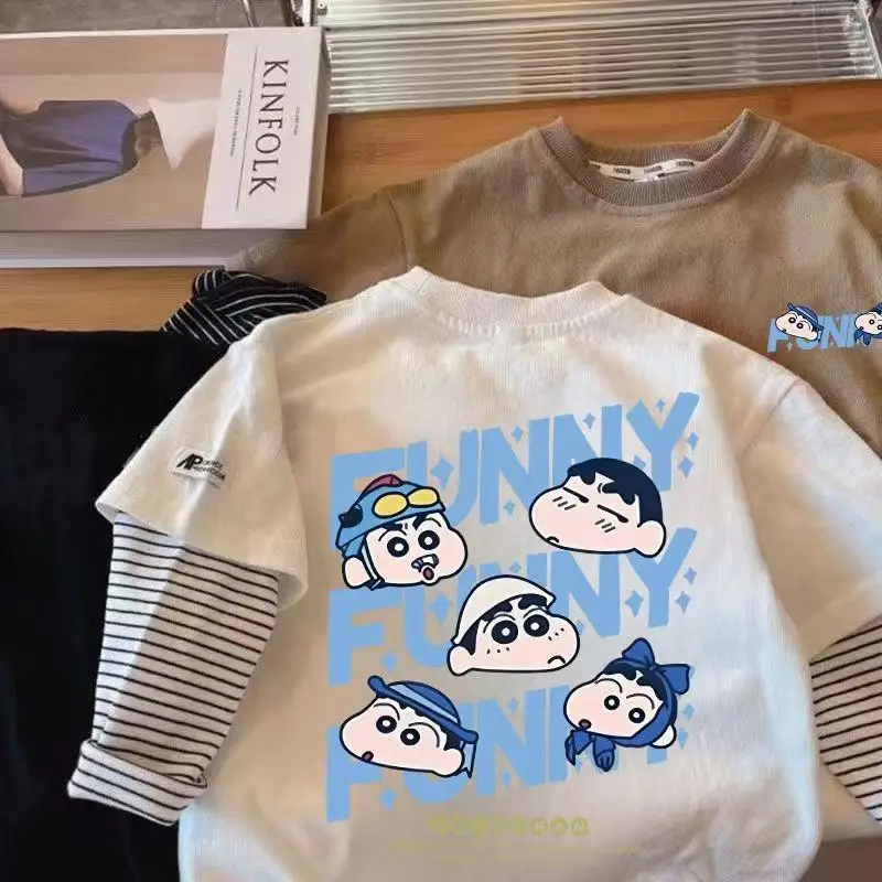 100% Cotton Cartoon Kids T-Shirt Spring Fall New Style - Image 4