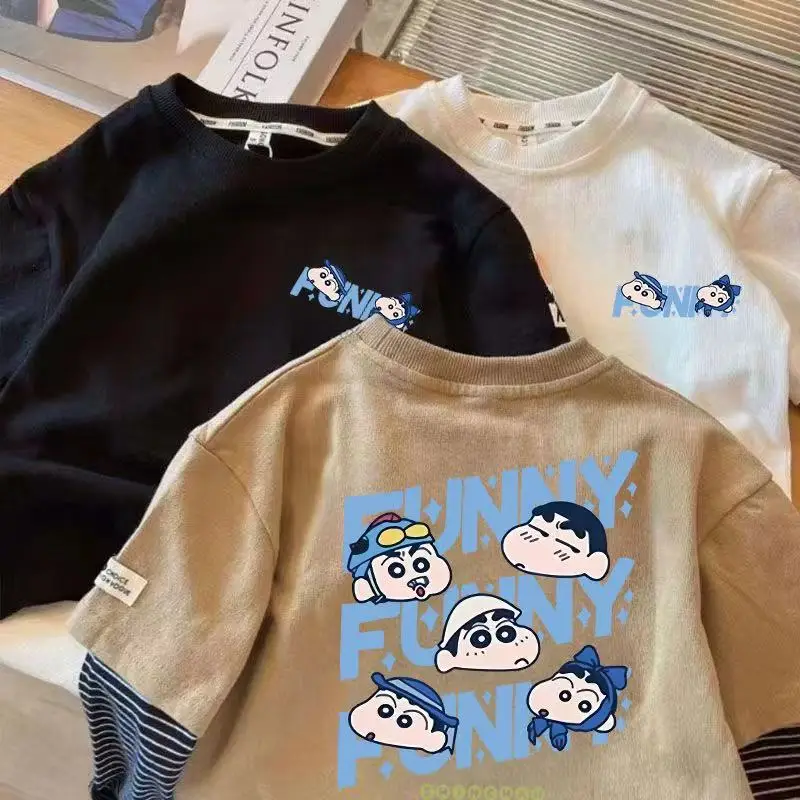 100% Cotton Cartoon Kids T-Shirt Spring Fall New Style — feature 1