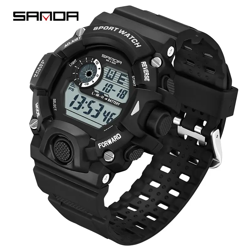 Sanda Sport Watch Black Luminous Multi-Function Waterproof - Image 11