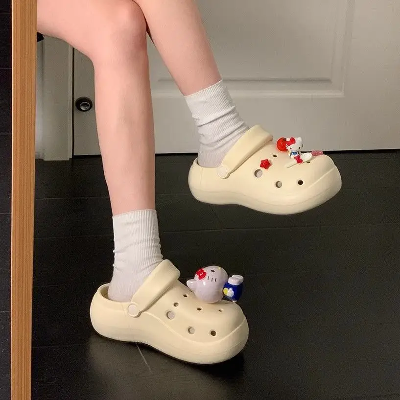 2026 Summer Fashion Dual-Wear Casual Eva Soft Thick-Soled Sandals Cute Tomato 3D Cat Hole Shoes for Women Outdoor Wear - Image 24
