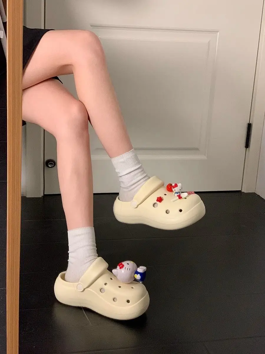 2026 Summer Fashion Dual-Wear Casual Eva Soft Thick-Soled Sandals Cute Tomato 3D Cat Hole Shoes for Women Outdoor Wear — feature 12