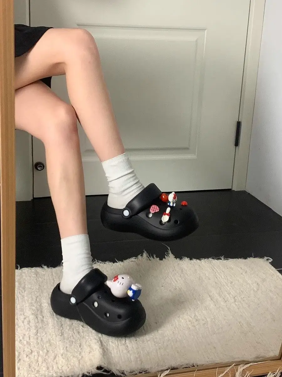 2026 Summer Fashion Dual-Wear Casual Eva Soft Thick-Soled Sandals Cute Tomato 3D Cat Hole Shoes for Women Outdoor Wear — feature 15