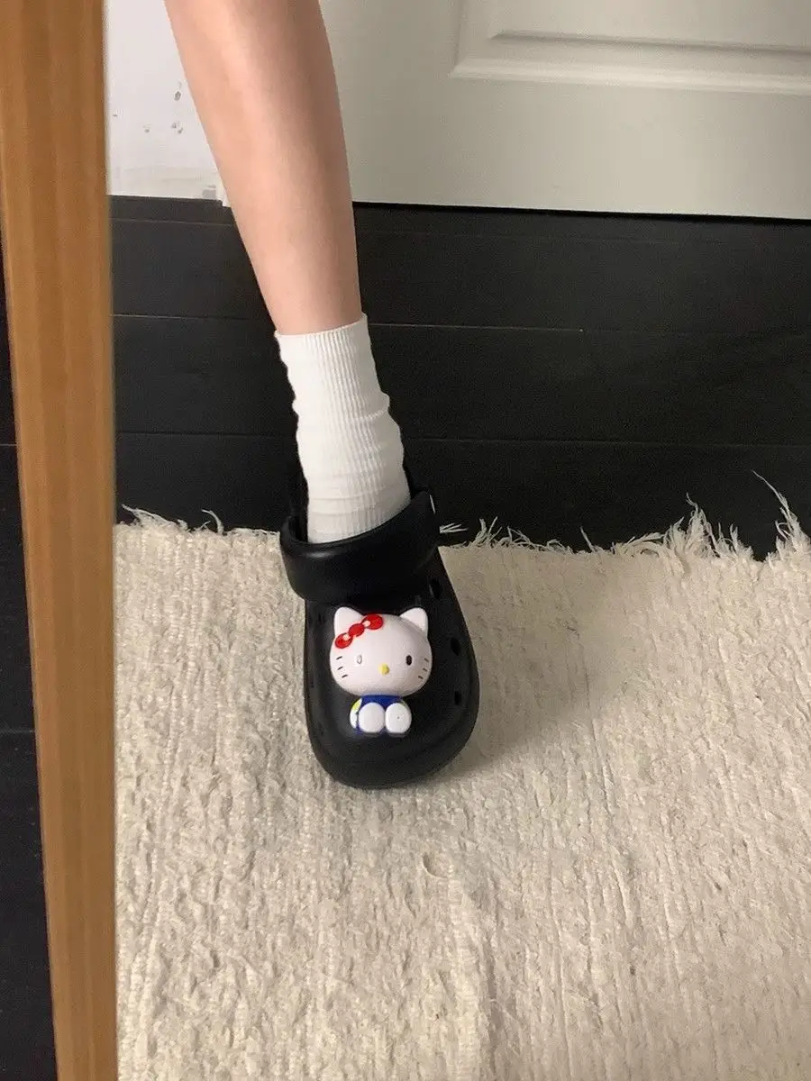 2026 Summer Fashion Dual-Wear Casual Eva Soft Thick-Soled Sandals Cute Tomato 3D Cat Hole Shoes for Women Outdoor Wear — feature 16