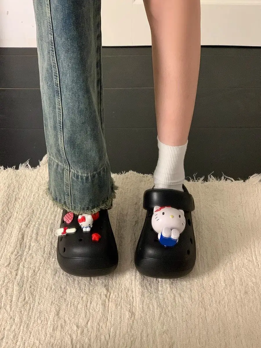 2026 Summer Fashion Dual-Wear Casual Eva Soft Thick-Soled Sandals Cute Tomato 3D Cat Hole Shoes for Women Outdoor Wear — feature 19