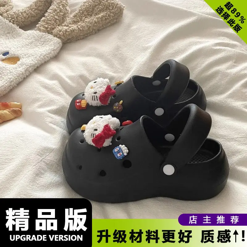 2026 Summer Fashion Dual-Wear Casual Eva Soft Thick-Soled Sandals Cute Tomato 3D Cat Hole Shoes for Women Outdoor Wear - Image 10