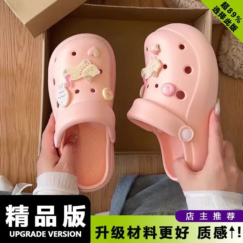 2026 Summer Fashion Dual-Wear Casual Eva Soft Thick-Soled Sandals Cute Tomato 3D Cat Hole Shoes for Women Outdoor Wear - Image 12
