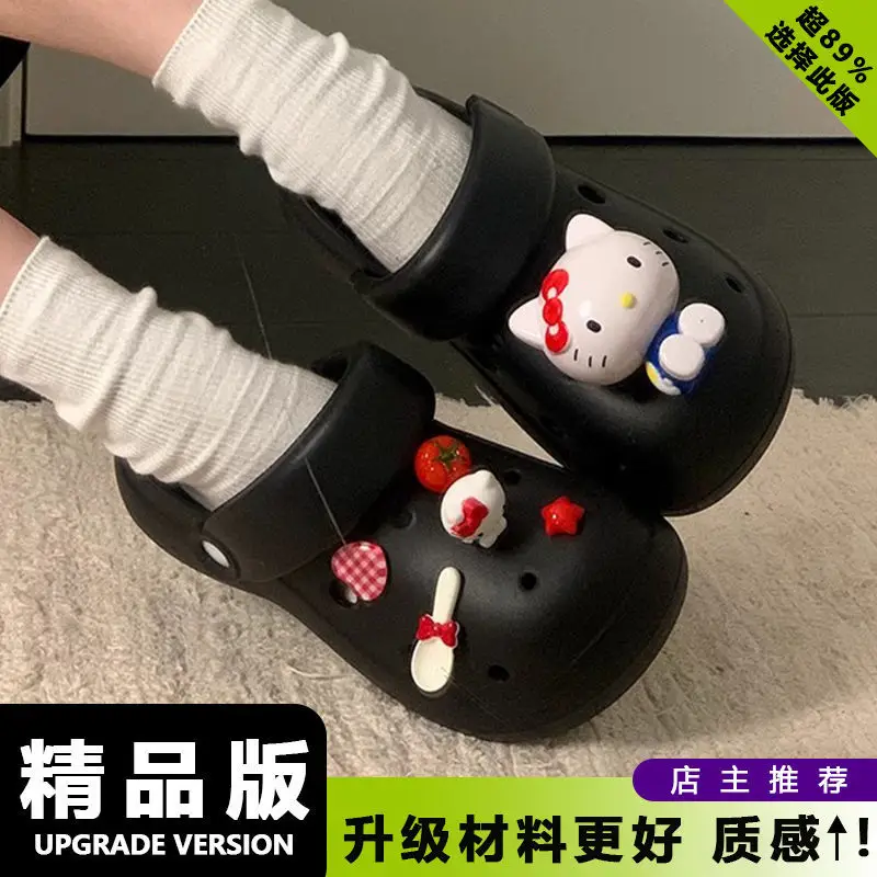 2026 Summer Fashion Dual-Wear Casual Eva Soft Thick-Soled Sandals Cute Tomato 3D Cat Hole Shoes for Women Outdoor Wear - Image 5