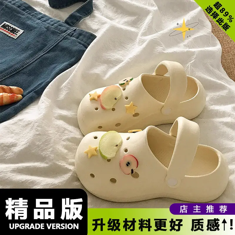 2026 Summer Fashion Dual-Wear Casual Eva Soft Thick-Soled Sandals Cute Tomato 3D Cat Hole Shoes for Women Outdoor Wear - Image 6