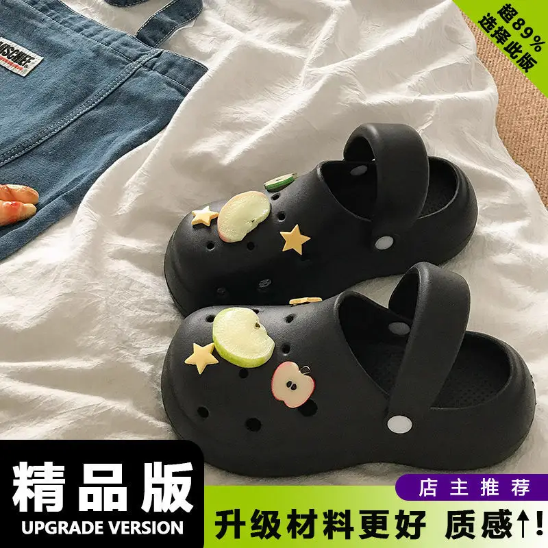 2026 Summer Fashion Dual-Wear Casual Eva Soft Thick-Soled Sandals Cute Tomato 3D Cat Hole Shoes for Women Outdoor Wear - Image 8
