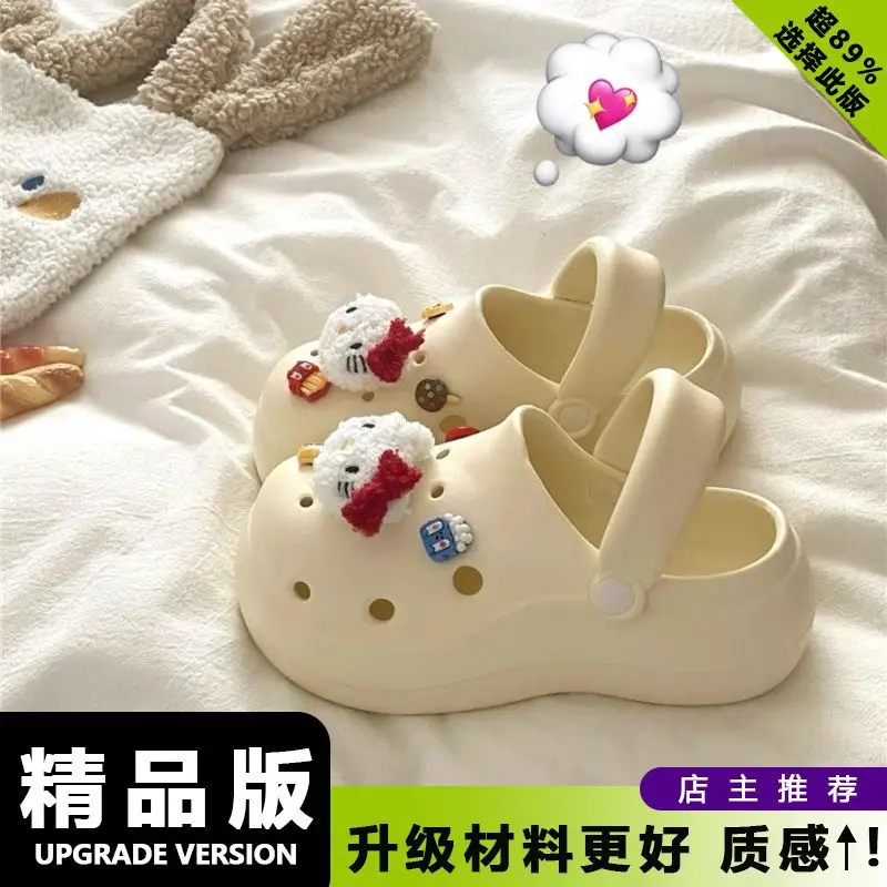 2026 Summer Fashion Dual-Wear Casual Eva Soft Thick-Soled Sandals Cute Tomato 3D Cat Hole Shoes for Women Outdoor Wear - Image 9