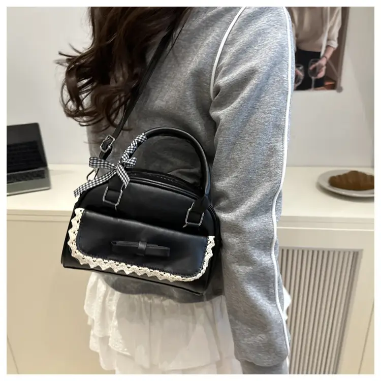 Pink Lace Bow Shoulder Bag for Women — feature 18