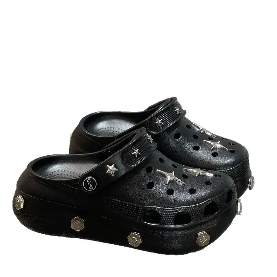 2025 New Summer Thick Sole Cave Shoes Cyber Celebrous Slippers Women's Outwear Summer Out Sandals Women's Heap Tops - Image 6