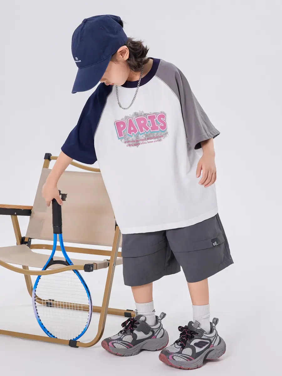 Boys Raglan Sleeve T-Shirt Summer 2025 Medium Large Kids - Image 3