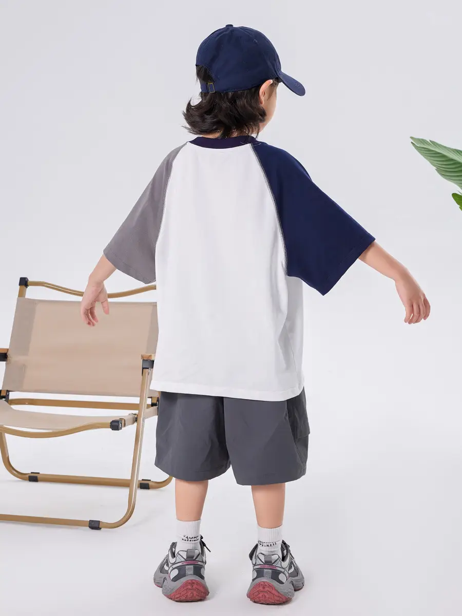 Boys Raglan Sleeve T-Shirt Summer 2025 Medium Large Kids - Image 6