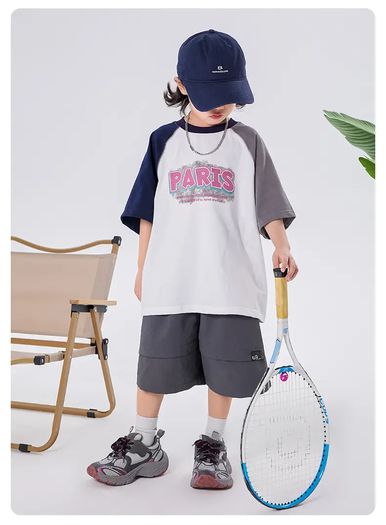 Boys Raglan Sleeve T-Shirt Summer 2025 Medium Large Kids â feature 5