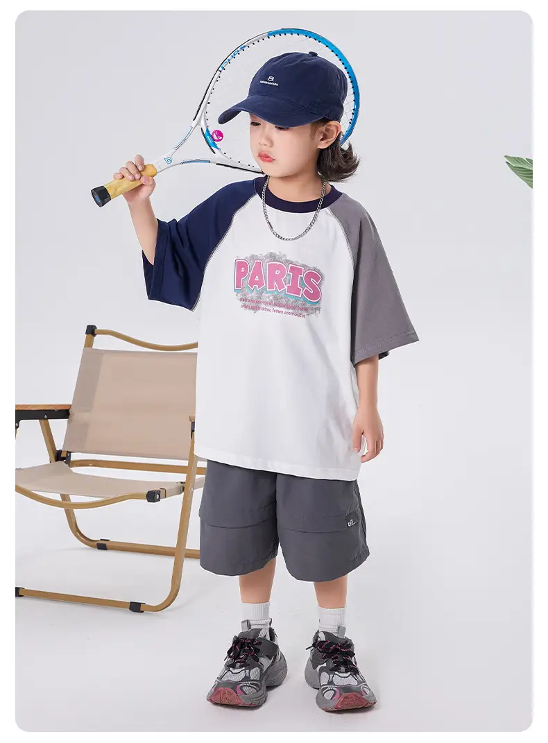 Boys Raglan Sleeve T-Shirt Summer 2025 Medium Large Kids â feature 6