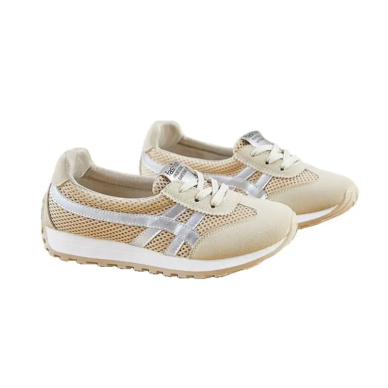 Women's 2025 Lace-up Skechers White Mesh Casual Shoes - Image 8