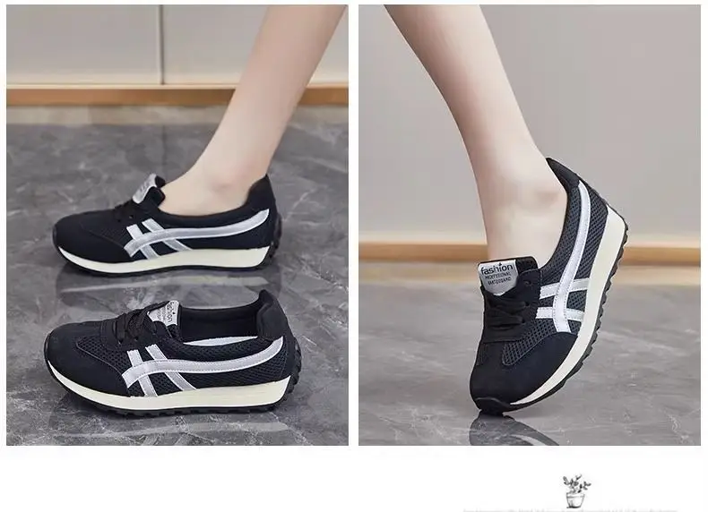 Women's 2025 Lace-up Skechers White Mesh Casual Shoes — feature 18
